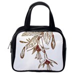 Floral Spray Gold And Red Pretty Classic Handbags (2 Sides) Back