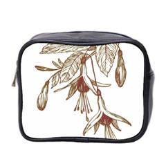 Floral Spray Gold And Red Pretty Mini Toiletries Bag 2-side by Nexatart