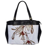 Floral Spray Gold And Red Pretty Office Handbags Front