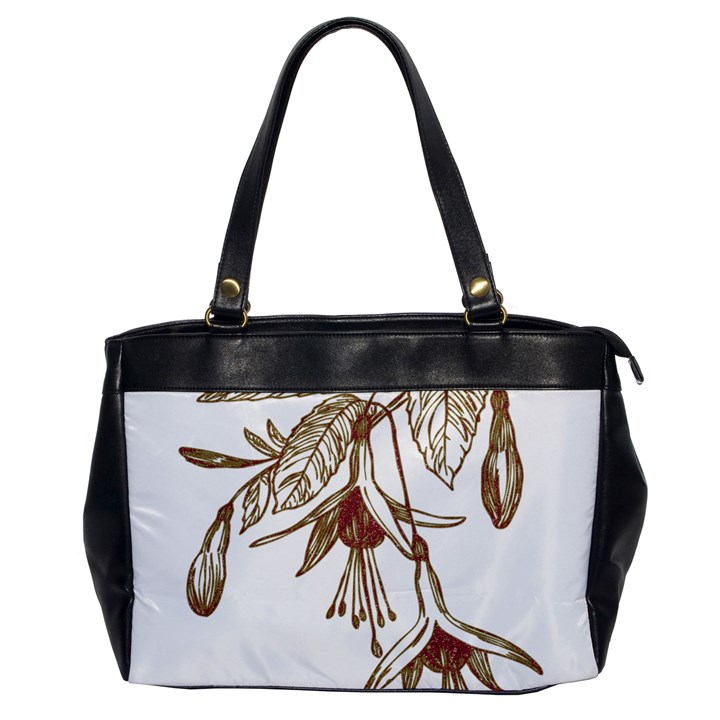 Floral Spray Gold And Red Pretty Office Handbags