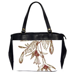 Floral Spray Gold And Red Pretty Office Handbags (2 Sides)  by Nexatart