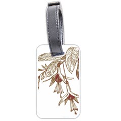 Floral Spray Gold And Red Pretty Luggage Tags (one Side)  by Nexatart