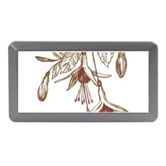 Floral Spray Gold And Red Pretty Memory Card Reader (mini) by Nexatart