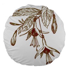 Floral Spray Gold And Red Pretty Large 18  Premium Round Cushions by Nexatart