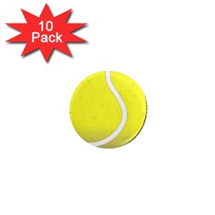 Tennis Ball Ball Sport Fitness 1  Mini Magnet (10 Pack)  by Nexatart