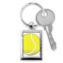 Tennis Ball Ball Sport Fitness Key Chains (rectangle)  by Nexatart