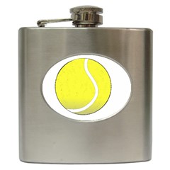 Tennis Ball Ball Sport Fitness Hip Flask (6 Oz) by Nexatart