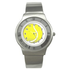 Tennis Ball Ball Sport Fitness Stainless Steel Watch by Nexatart