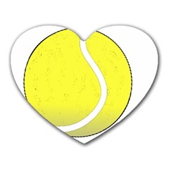 Tennis Ball Ball Sport Fitness Heart Mousepads by Nexatart