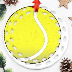 Tennis Ball Ball Sport Fitness Round Filigree Ornament (two Sides) by Nexatart