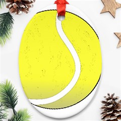 Tennis Ball Ball Sport Fitness Ornament (oval) by Nexatart