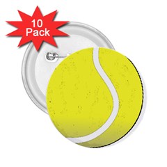 Tennis Ball Ball Sport Fitness 2 25  Buttons (10 Pack)  by Nexatart