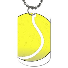 Tennis Ball Ball Sport Fitness Dog Tag (one Side) by Nexatart