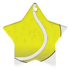 Tennis Ball Ball Sport Fitness Star Ornament (two Sides) by Nexatart