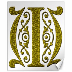 Gold Scroll Design Ornate Ornament Canvas 16  X 20   by Nexatart