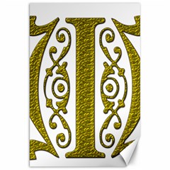 Gold Scroll Design Ornate Ornament Canvas 20  X 30   by Nexatart