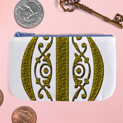 Gold Scroll Design Ornate Ornament Large Coin Purse