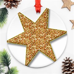 Star Glitter Ornament (round) by Nexatart