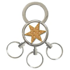 Star Glitter 3-ring Key Chains by Nexatart