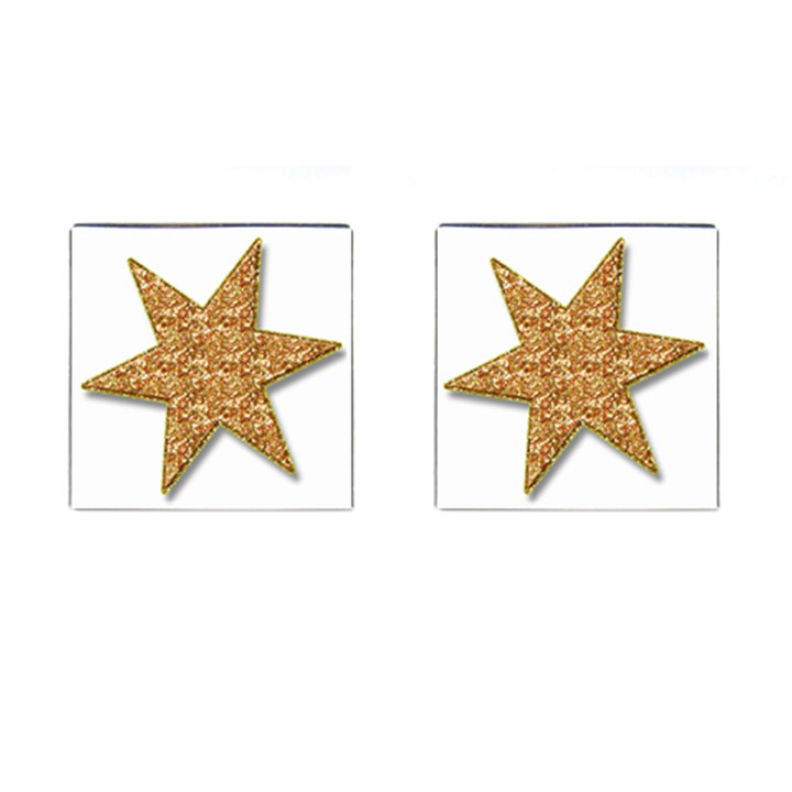 Star Glitter Cufflinks (Square)