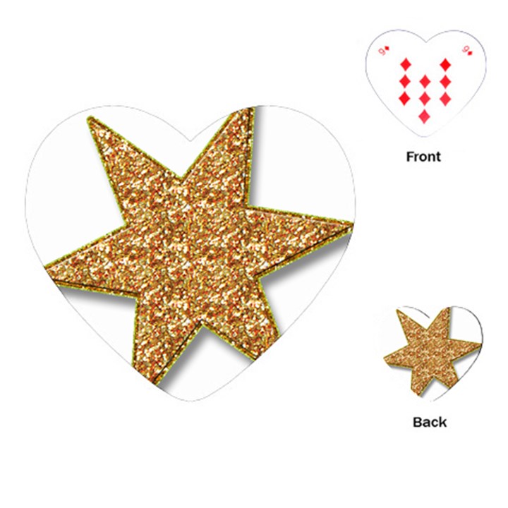 Star Glitter Playing Cards (Heart) 