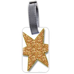 Star Glitter Luggage Tags (two Sides) by Nexatart