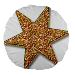 Star Glitter Large 18  Premium Round Cushions by Nexatart