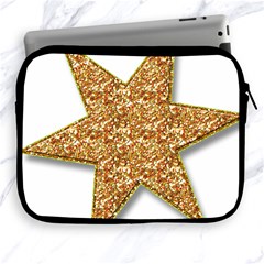 Star Glitter Apple Ipad 2/3/4 Zipper Cases by Nexatart