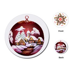 Christmas Decor Christmas Ornaments Playing Cards (round)  by Nexatart