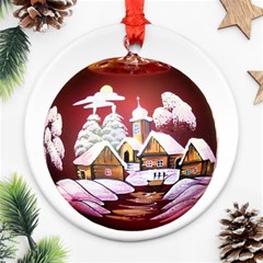 Christmas Decor Christmas Ornaments Round Ornament (two Sides) by Nexatart