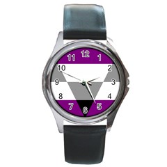 Aegosexual Autochorissexual Flag Round Metal Watch by Mariart