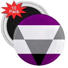 Aegosexual Autochorissexual Flag 3  Magnets (10 Pack)  by Mariart