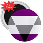 Aegosexual Autochorissexual Flag 3  Magnets (10 pack)  Front