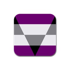 Aegosexual Autochorissexual Flag Rubber Square Coaster (4 Pack) 