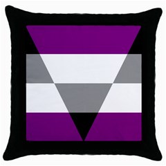 Aegosexual Autochorissexual Flag Throw Pillow Case (black) by Mariart