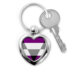 Aegosexual Autochorissexual Flag Key Chains (heart) 