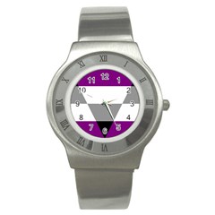 Aegosexual Autochorissexual Flag Stainless Steel Watch by Mariart