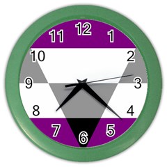 Aegosexual Autochorissexual Flag Color Wall Clocks