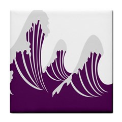 Waves Purple Wave Water Chevron Sea Beach Tile Coasters