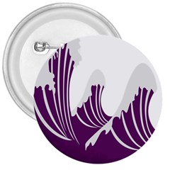 Waves Purple Wave Water Chevron Sea Beach 3  Buttons