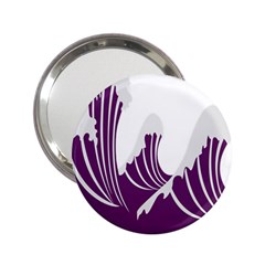 Waves Purple Wave Water Chevron Sea Beach 2 25  Handbag Mirrors