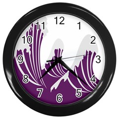 Waves Purple Wave Water Chevron Sea Beach Wall Clocks (black) by Mariart