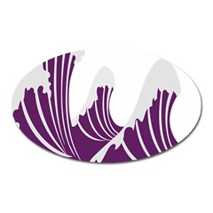 Waves Purple Wave Water Chevron Sea Beach Oval Magnet by Mariart