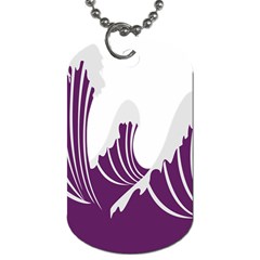 Waves Purple Wave Water Chevron Sea Beach Dog Tag (two Sides)