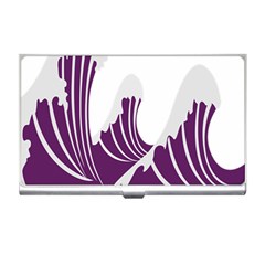 Waves Purple Wave Water Chevron Sea Beach Business Card Holders by Mariart