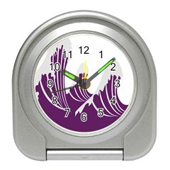 Waves Purple Wave Water Chevron Sea Beach Travel Alarm Clocks by Mariart