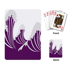 Waves Purple Wave Water Chevron Sea Beach Playing Card by Mariart