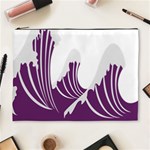 Waves Purple Wave Water Chevron Sea Beach Cosmetic Bag (XL) Front