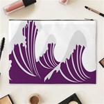 Waves Purple Wave Water Chevron Sea Beach Cosmetic Bag (XL) Back