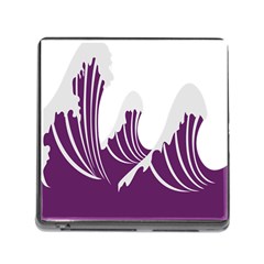 Waves Purple Wave Water Chevron Sea Beach Memory Card Reader (square) by Mariart